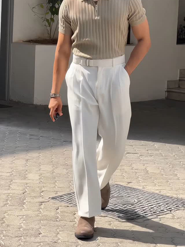 White Pleated High-Waist - Riviera Summer Edition