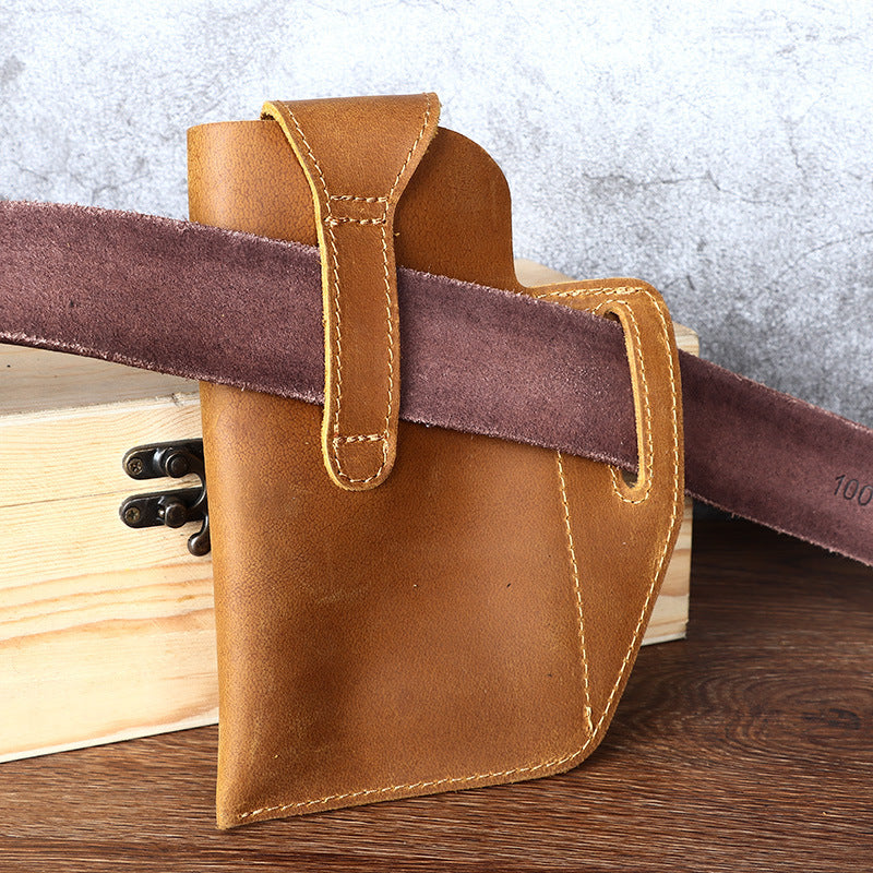 Retro Leather Phone Hanging  Holster