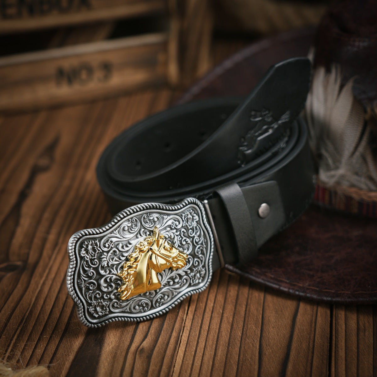Embossed Leather Belt - Apex  Predator's Edition