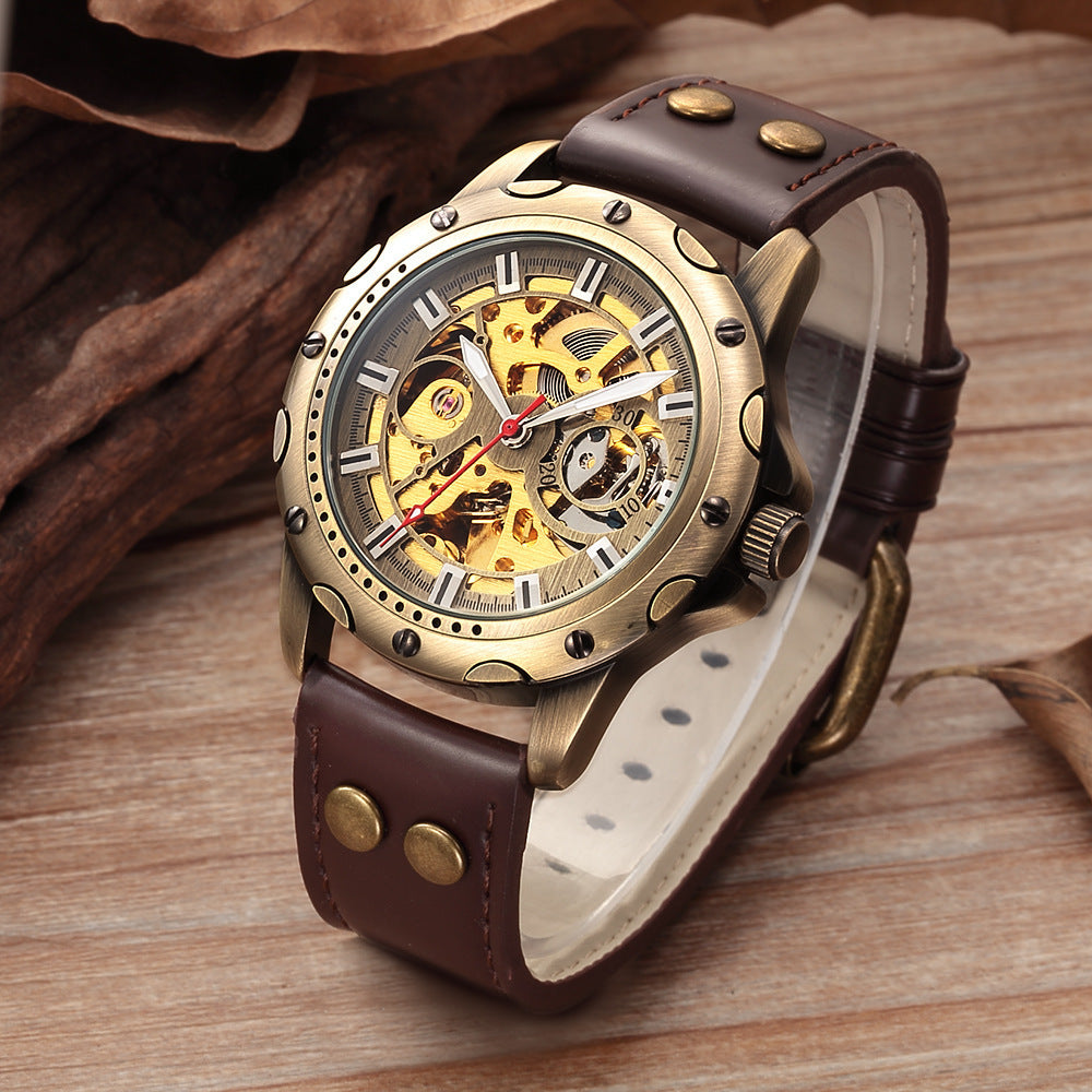 Retro Skeleton Mechanical-See The Heartbeat Of Time