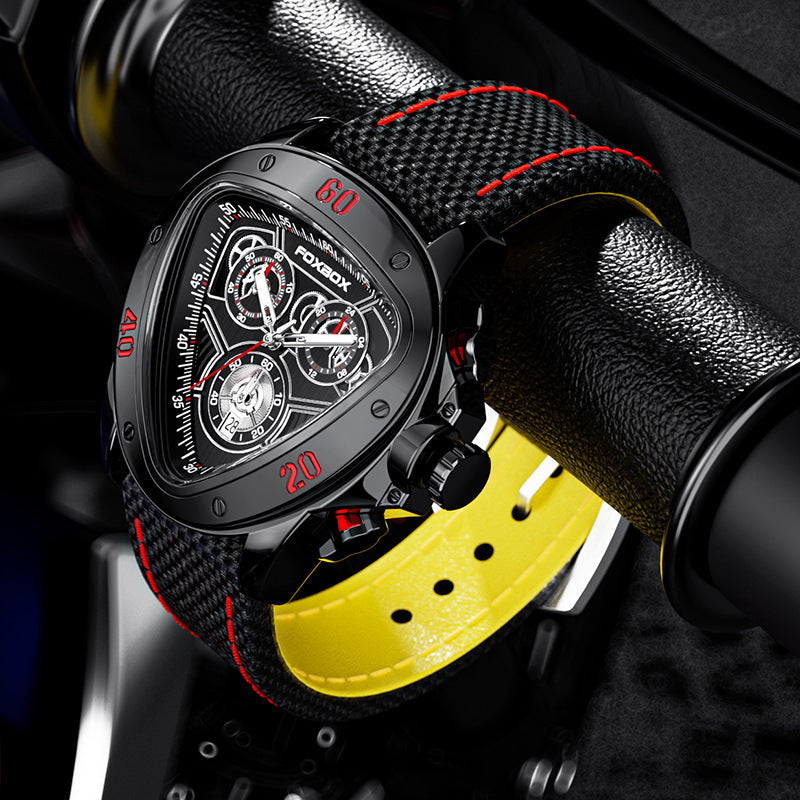 Triangular Snake Dial Luxury Chronograph-Bold Geometric Design