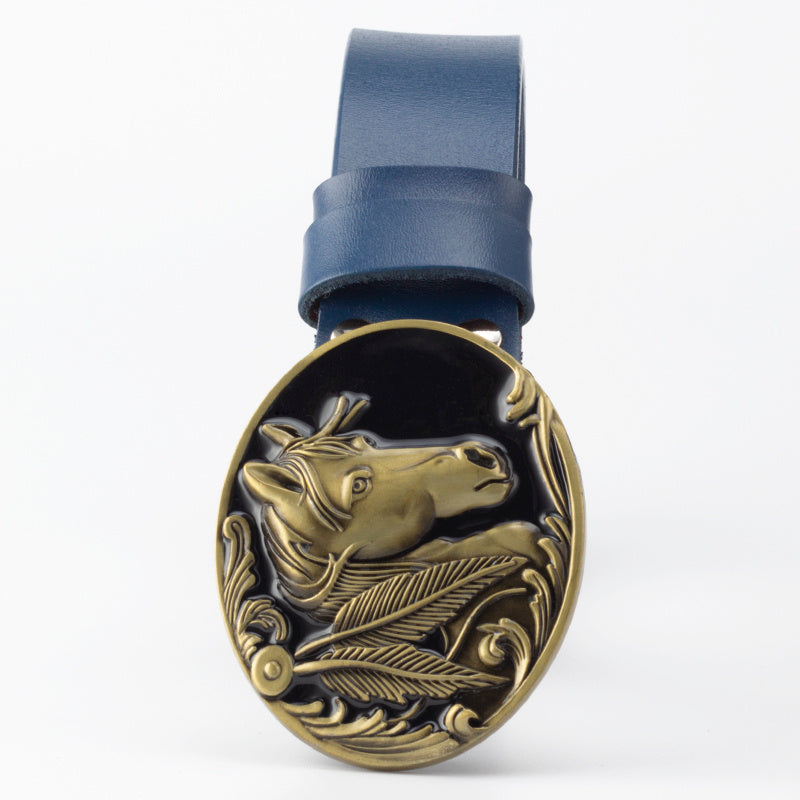 Leather buckle belt - Stallion Edition