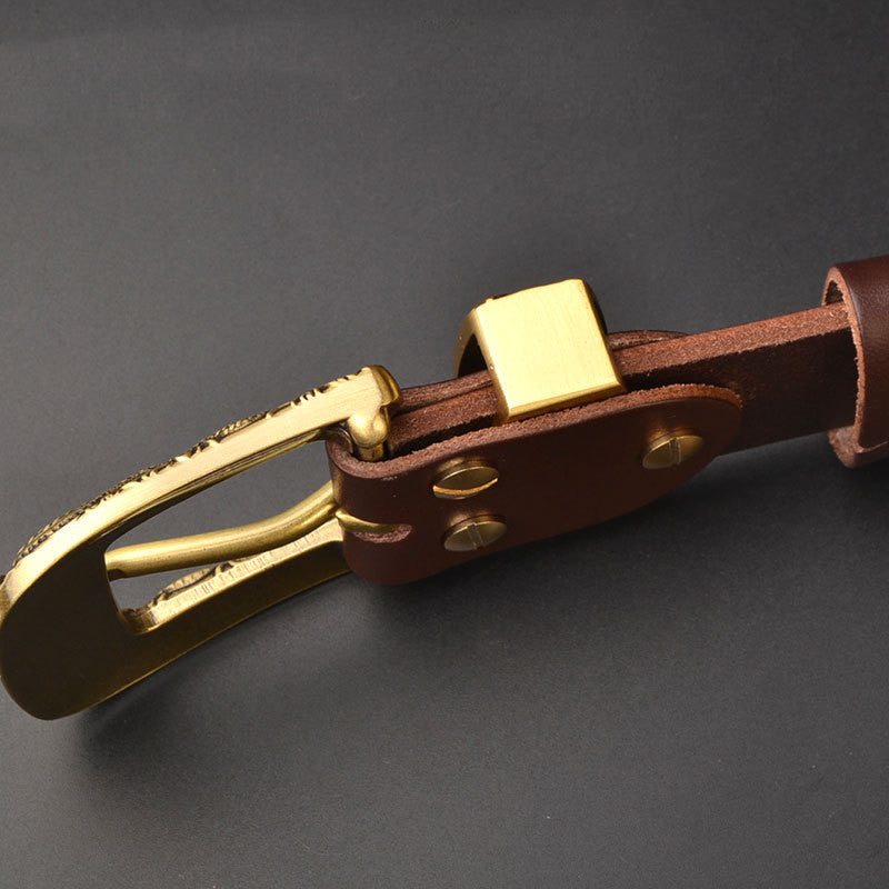Classic Pin Buckle Leather Belt-Masculinity edition