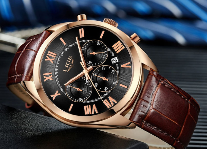Brown Elegance Chronograph-Luxury Watch