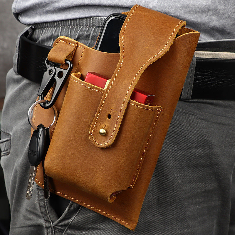 Retro Leather Phone Hanging  Holster