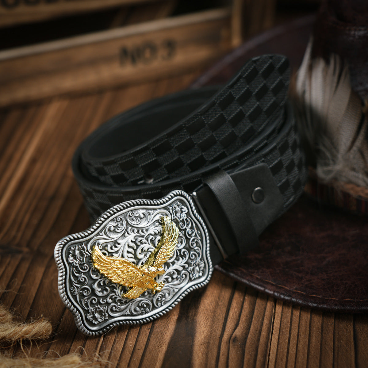 Embossed Leather Belt - Apex  Predator's Edition