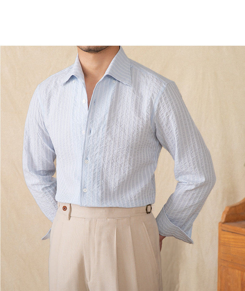 Riviera Cotton Shirt - Italian Riviera Long Sleeve