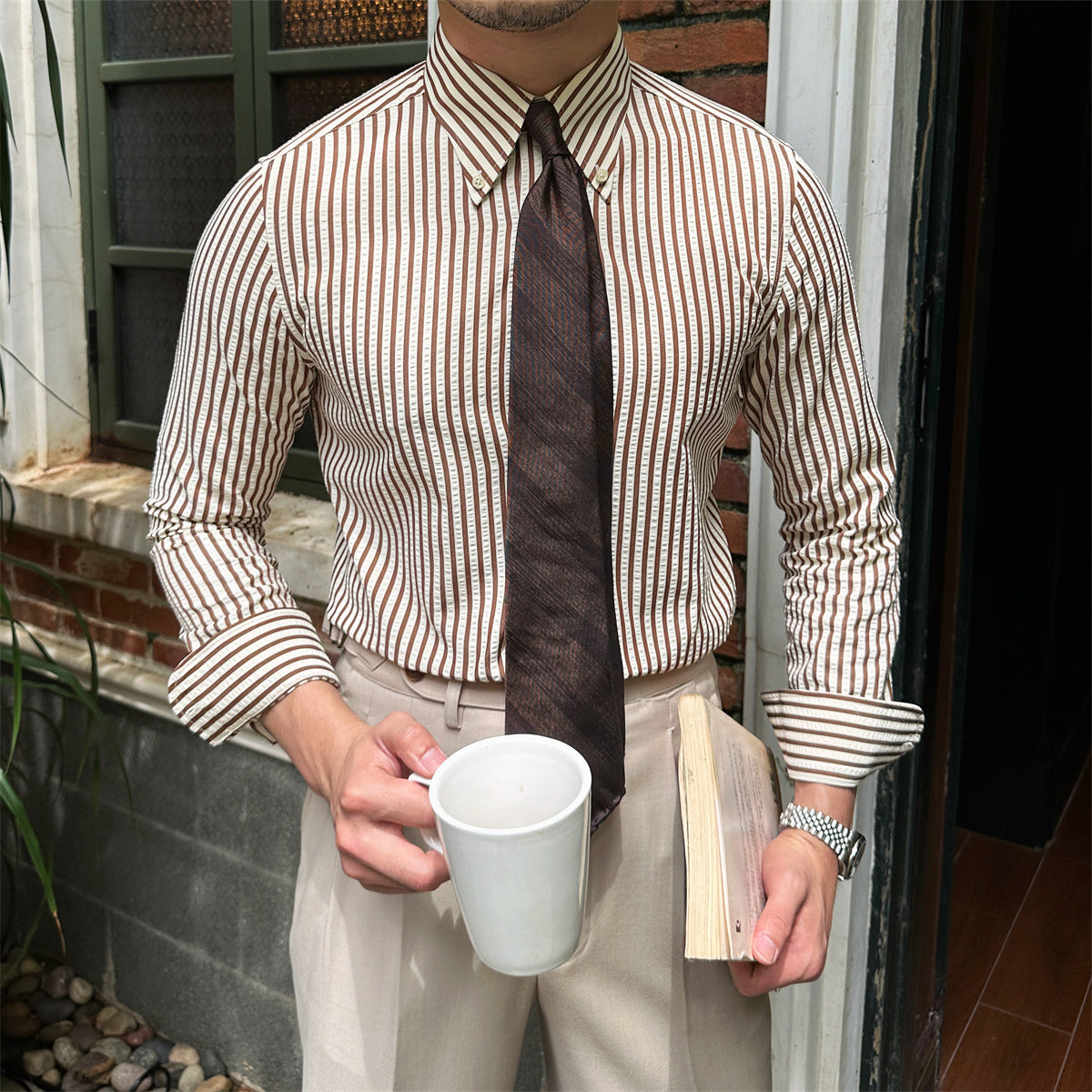 Caprese Long Sleeve - Seersoft Stripes