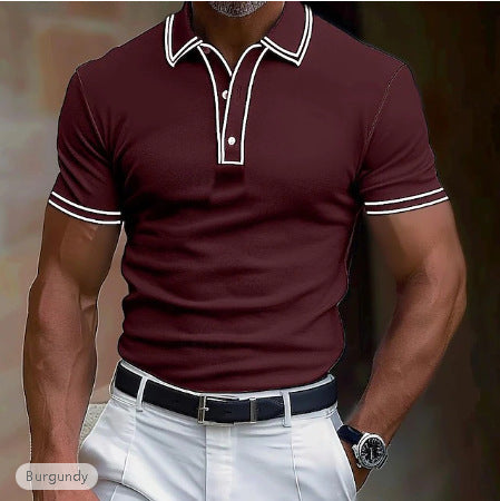 Belmont Polo - Striped Lapel Classic