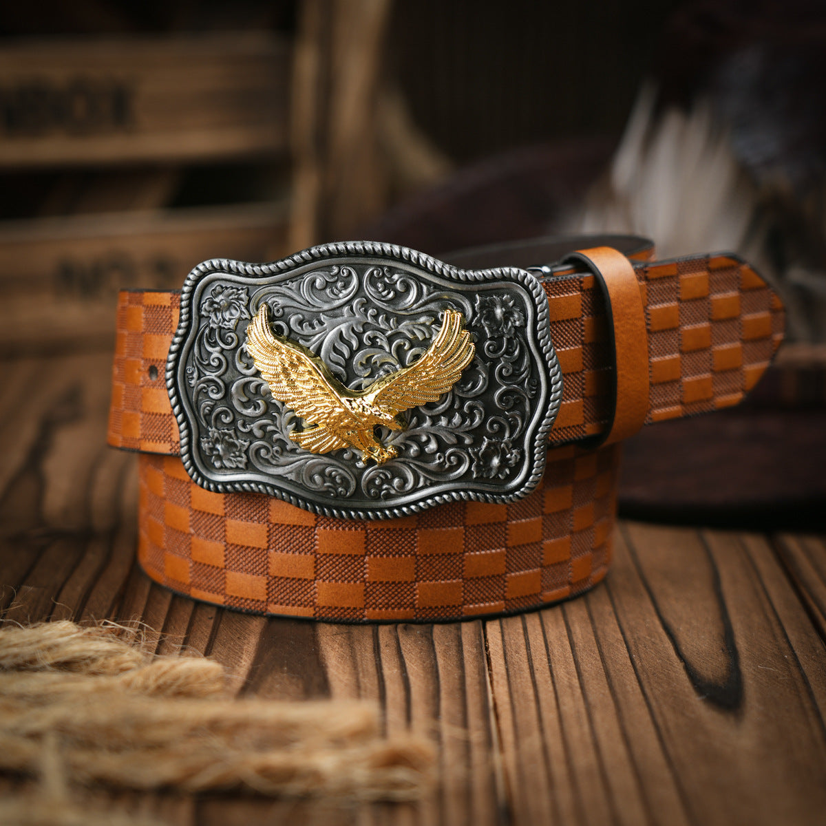 Embossed Leather Belt - Apex  Predator's Edition