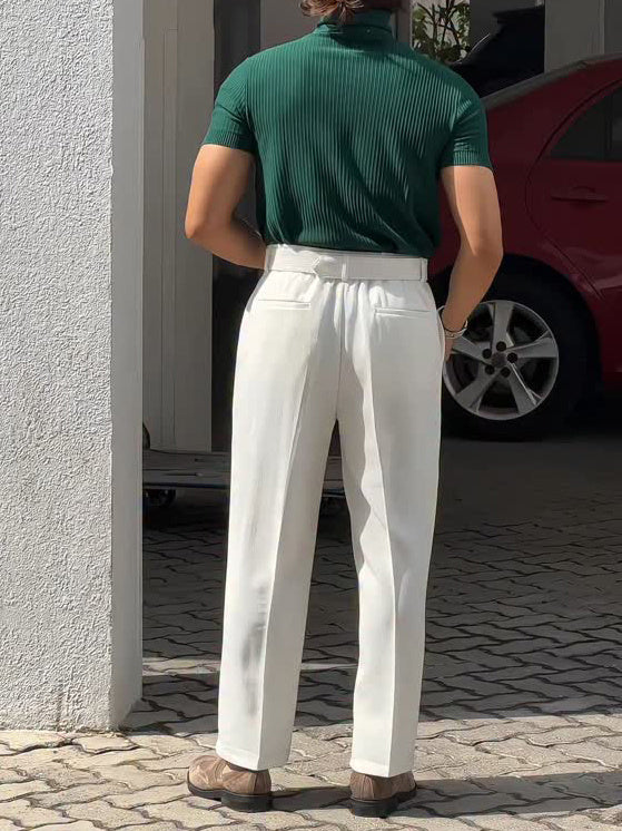White Pleated High-Waist - Riviera Summer Edition