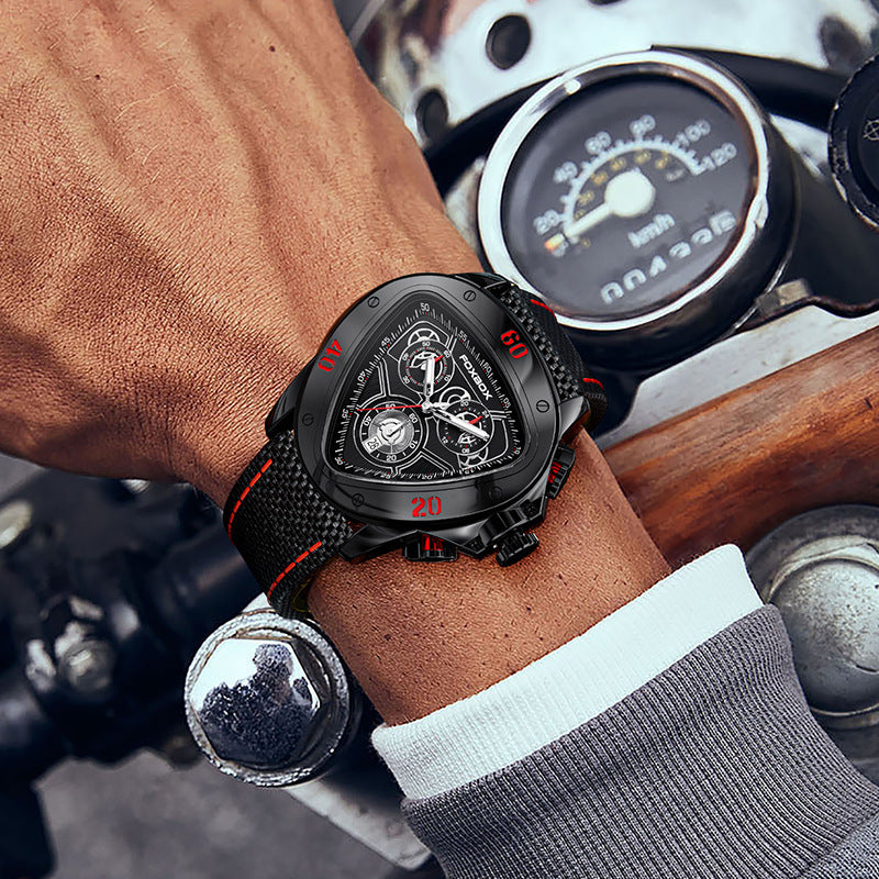 Triangular Snake Dial Luxury Chronograph-Bold Geometric Design