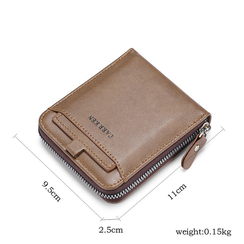Short Clutch Leather Wallet