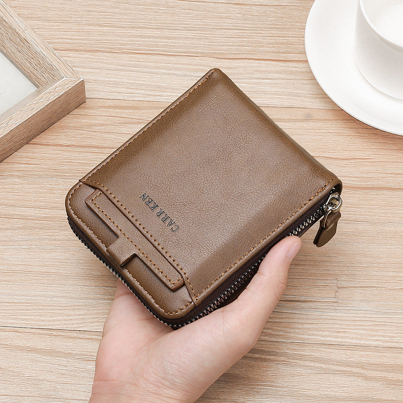 Short Clutch Leather Wallet