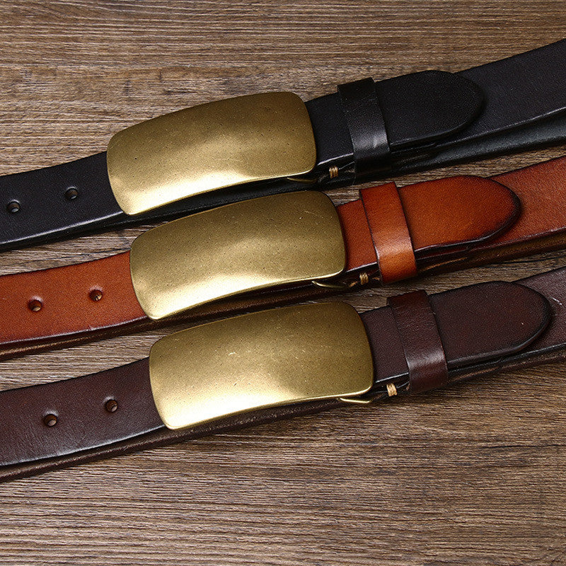 Thick Leather Belts-Simple Elegance Edition