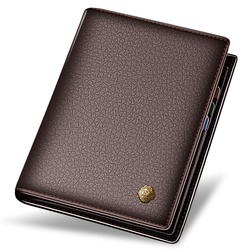 Short First Layer Cowhide Wallet
