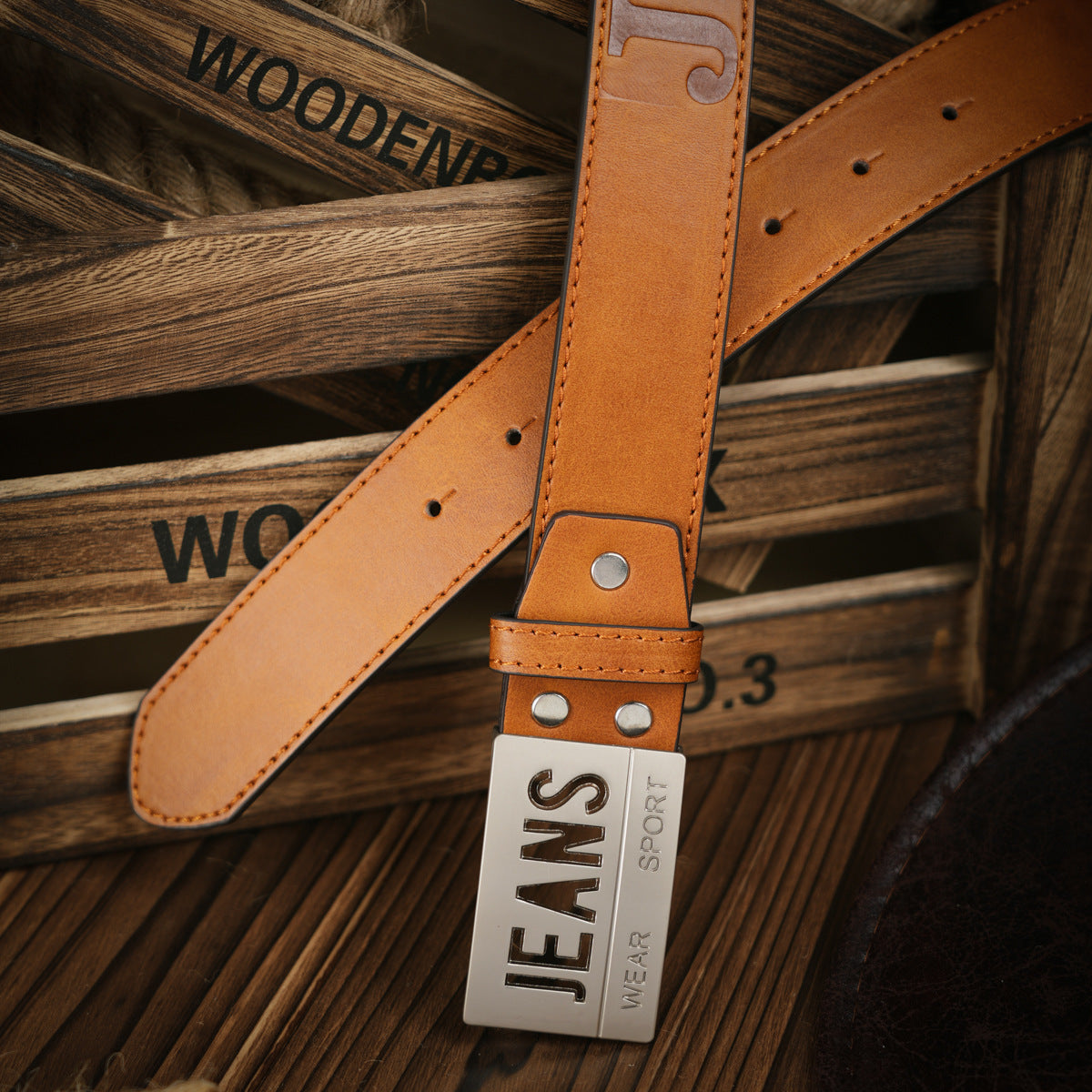 Embossed Leather Belt - Apex  Predator's Edition