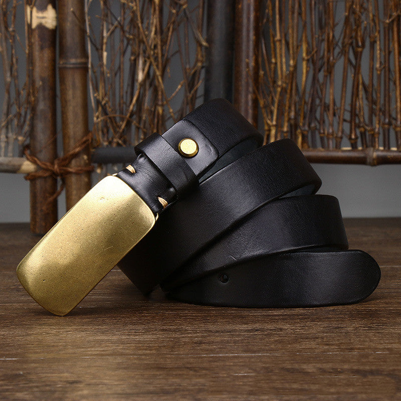 Thick Leather Belts-Simple Elegance Edition