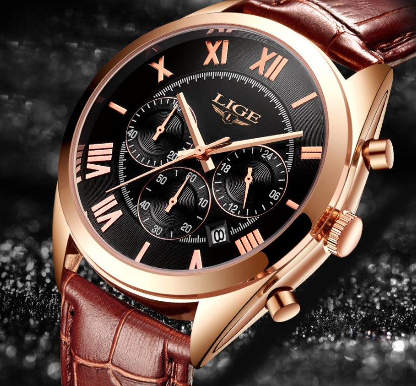 Brown Elegance Chronograph-Luxury Watch