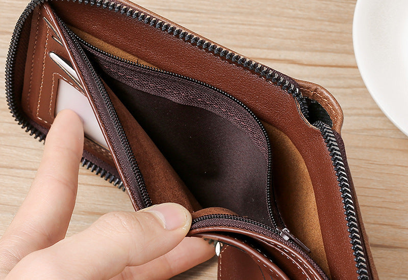 Short Clutch Leather Wallet