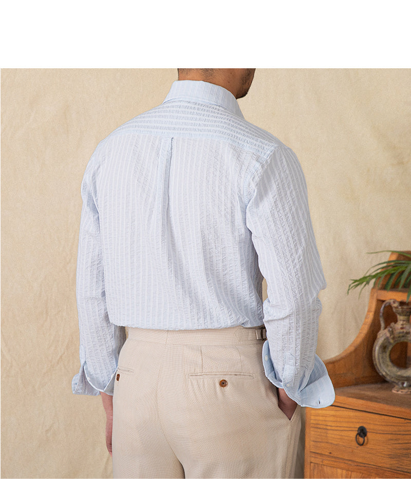 Riviera Cotton Shirt - Italian Riviera Long Sleeve