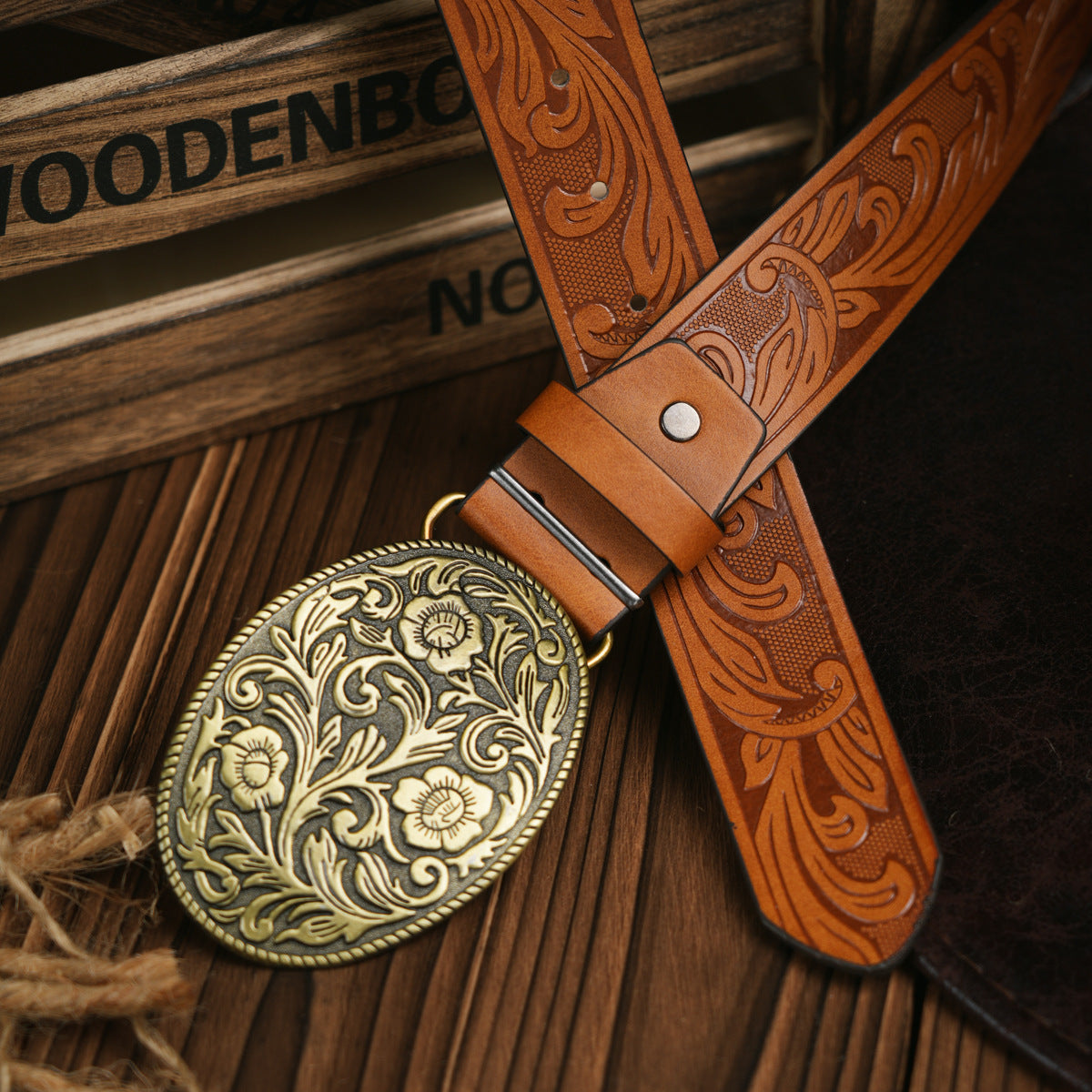 Embossed Leather Belt - Apex  Predator's Edition