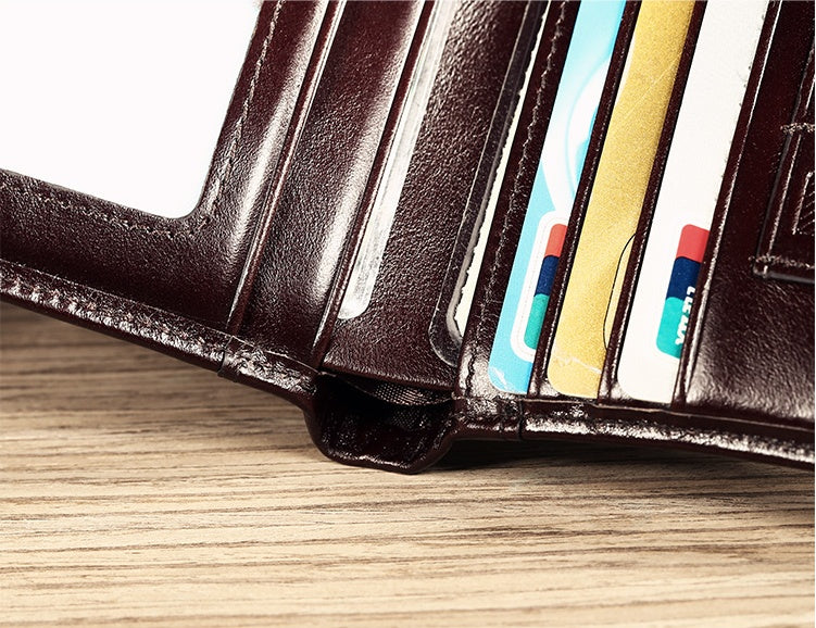 Leather first layer Wallet-Retro Edition
