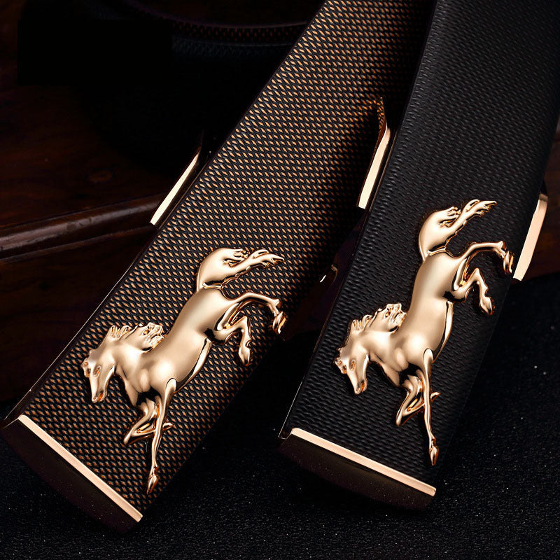 Men's Plate Belt Leather - Stallion Edition
