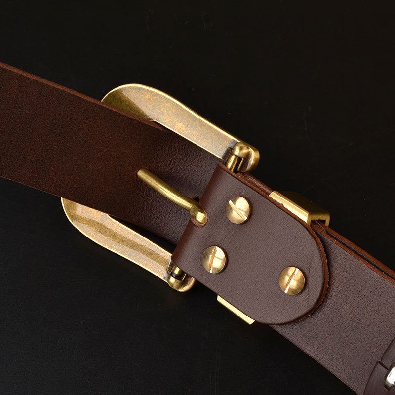 Classic Pin Buckle Leather Belt-Masculinity edition