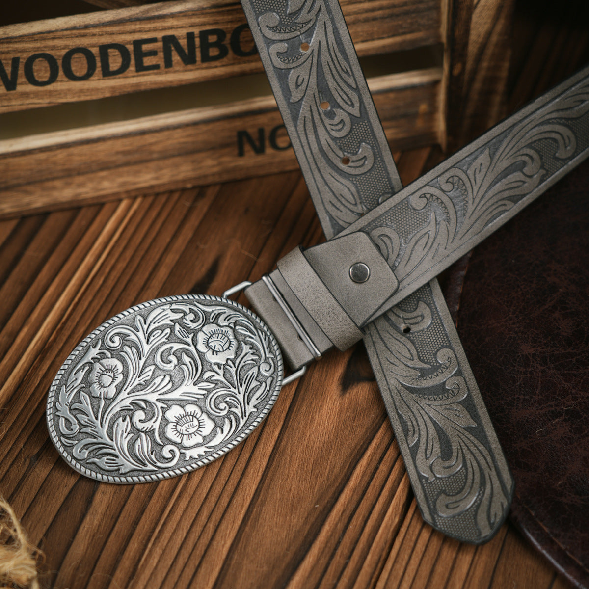 Embossed Leather Belt - Apex  Predator's Edition
