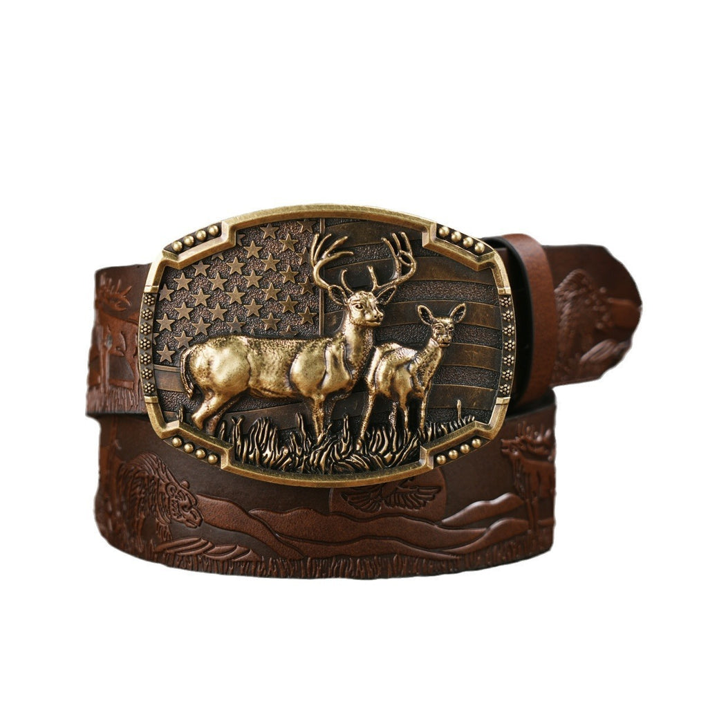 Embossed Leather Belt - Apex  Predator's Edition