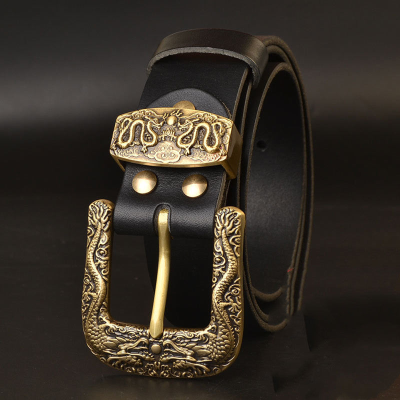 Classic Pin Buckle Leather Belt-Masculinity edition