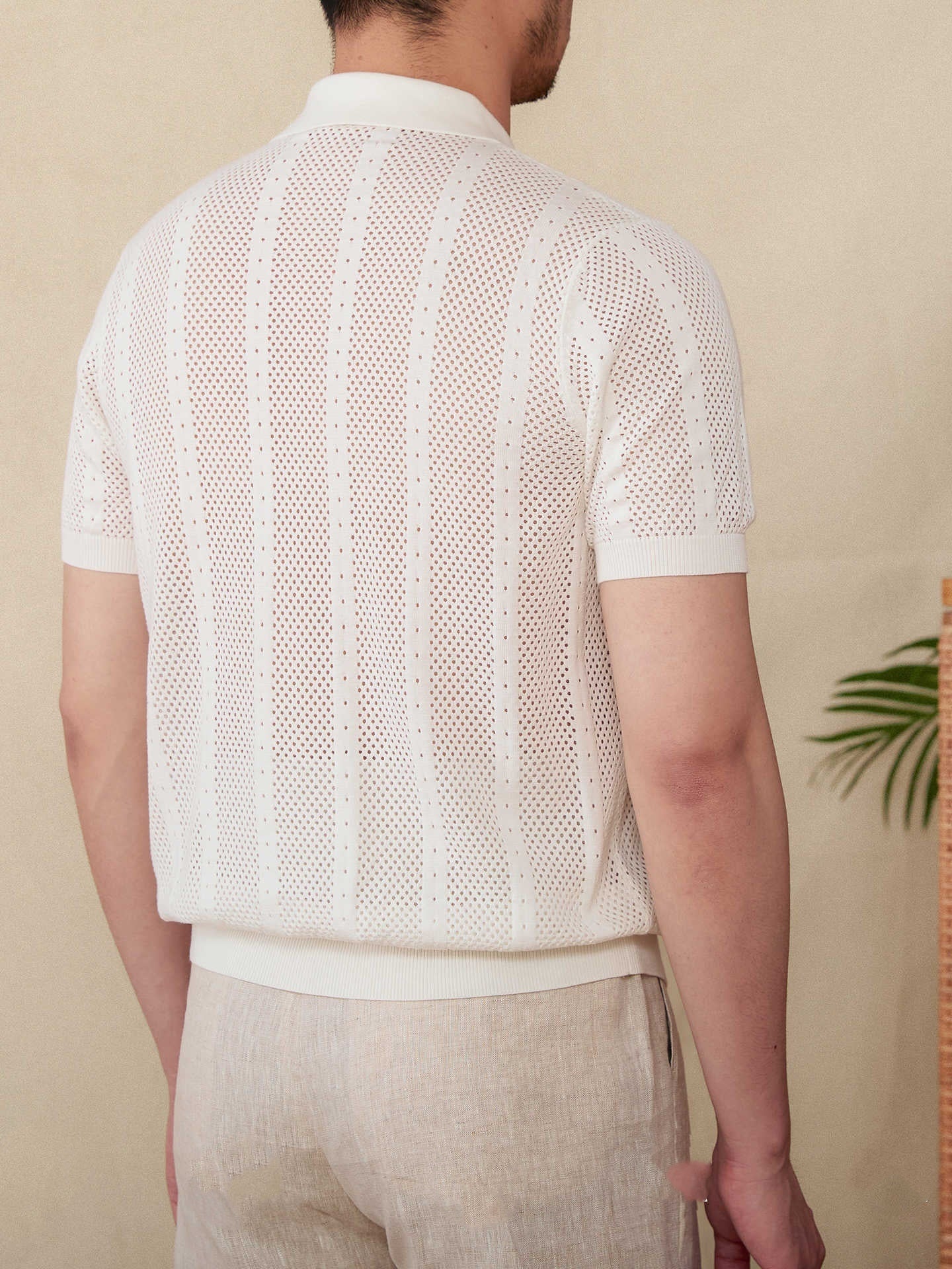 Capri Stripe Polo - Knitted Cardigan Style