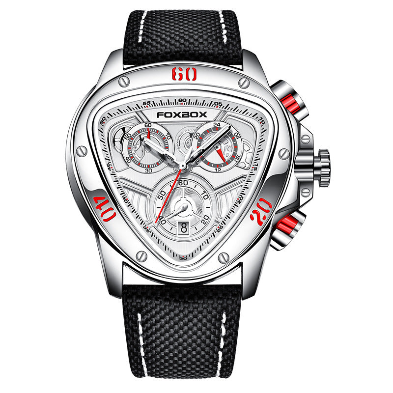 Triangular Snake Dial Luxury Chronograph-Bold Geometric Design