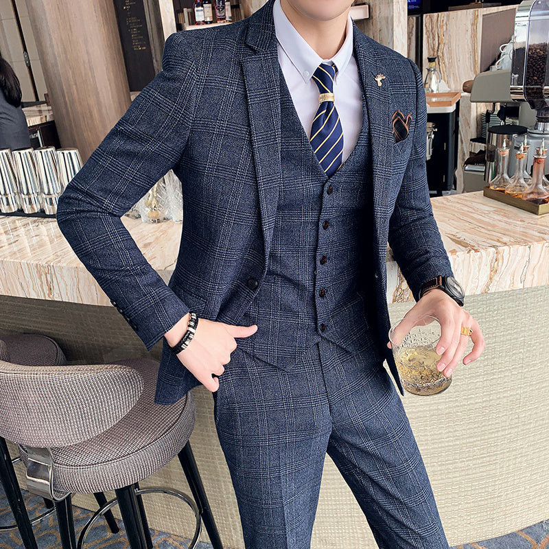 The Raees Heritage Check 3-Piece Suit - Classic Edition