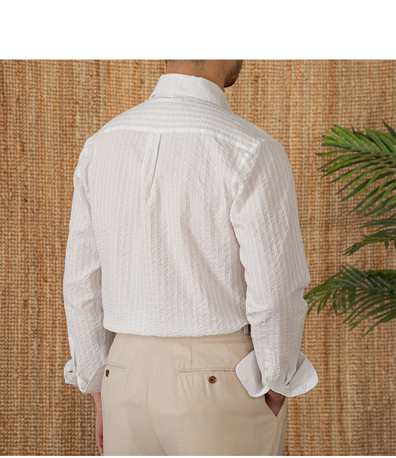 Riviera Cotton Shirt - Italian Riviera Long Sleeve