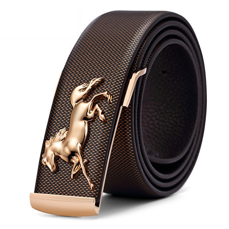 Men's Plate Belt Leather - Stallion Edition