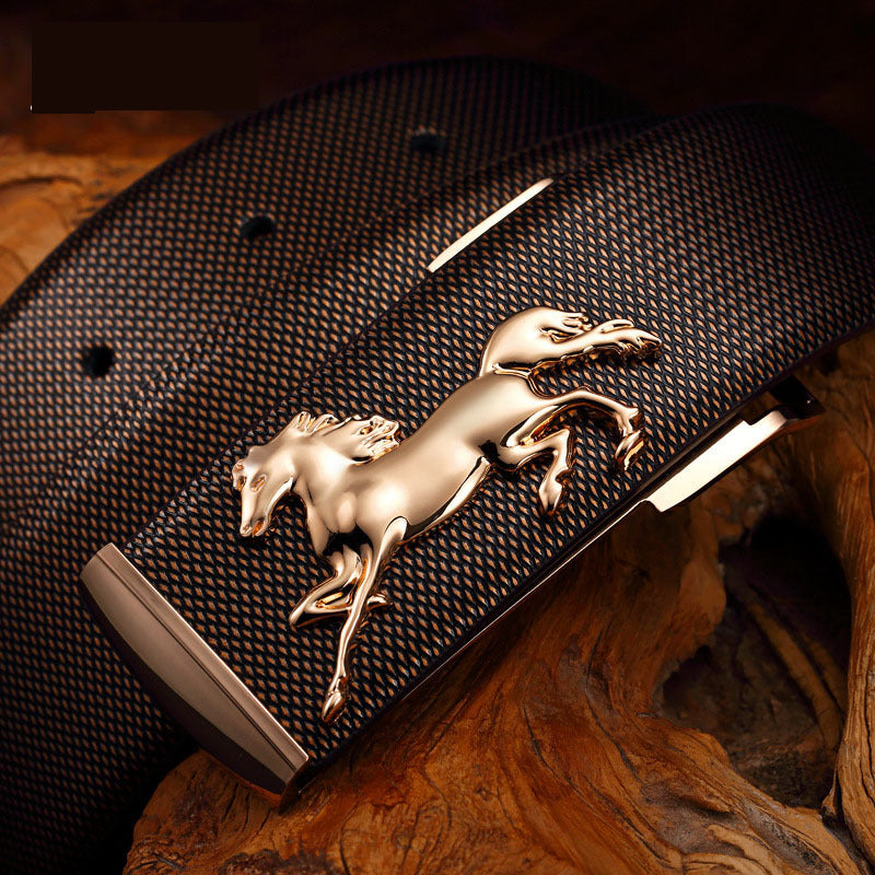 Men's Plate Belt Leather - Stallion Edition