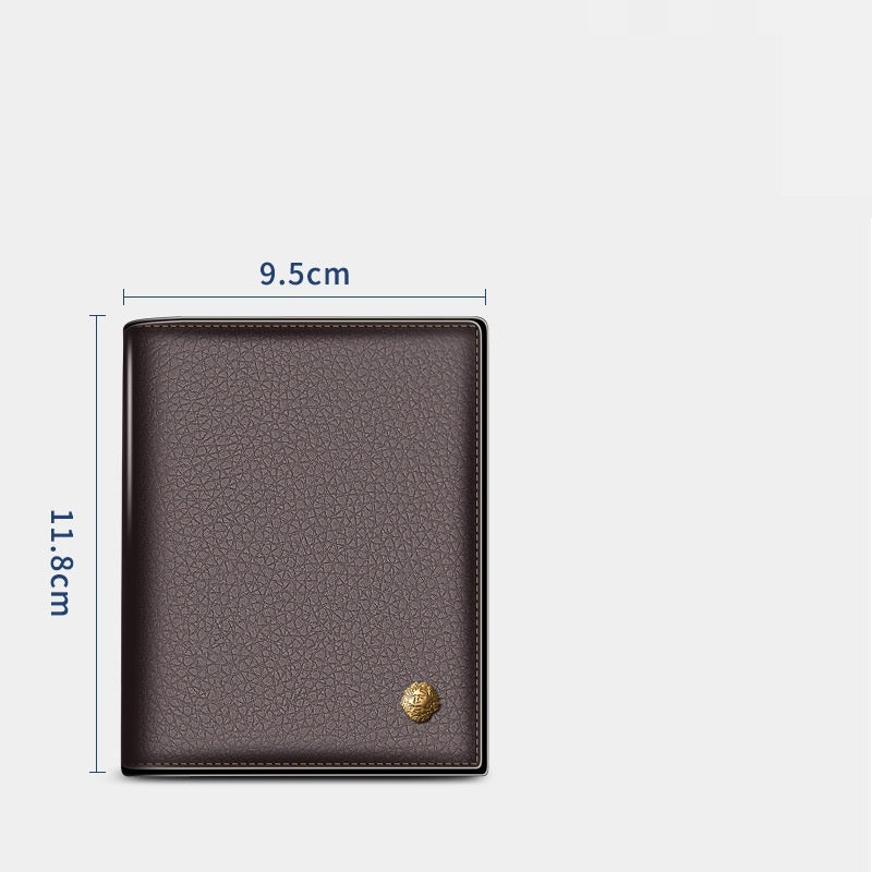 Short First Layer Cowhide Wallet