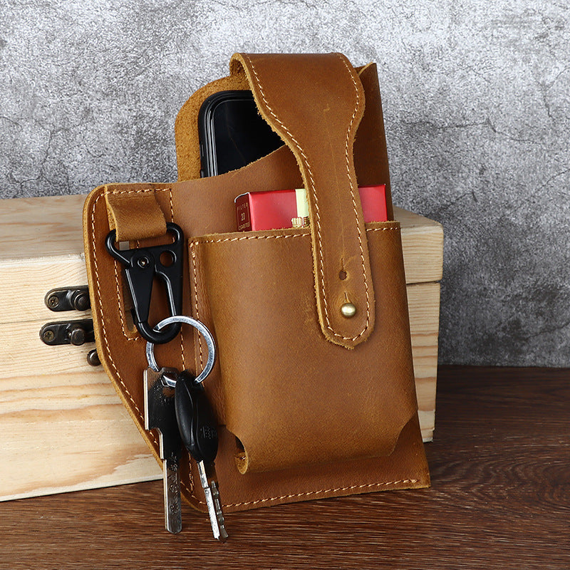 Retro Leather Phone Hanging  Holster