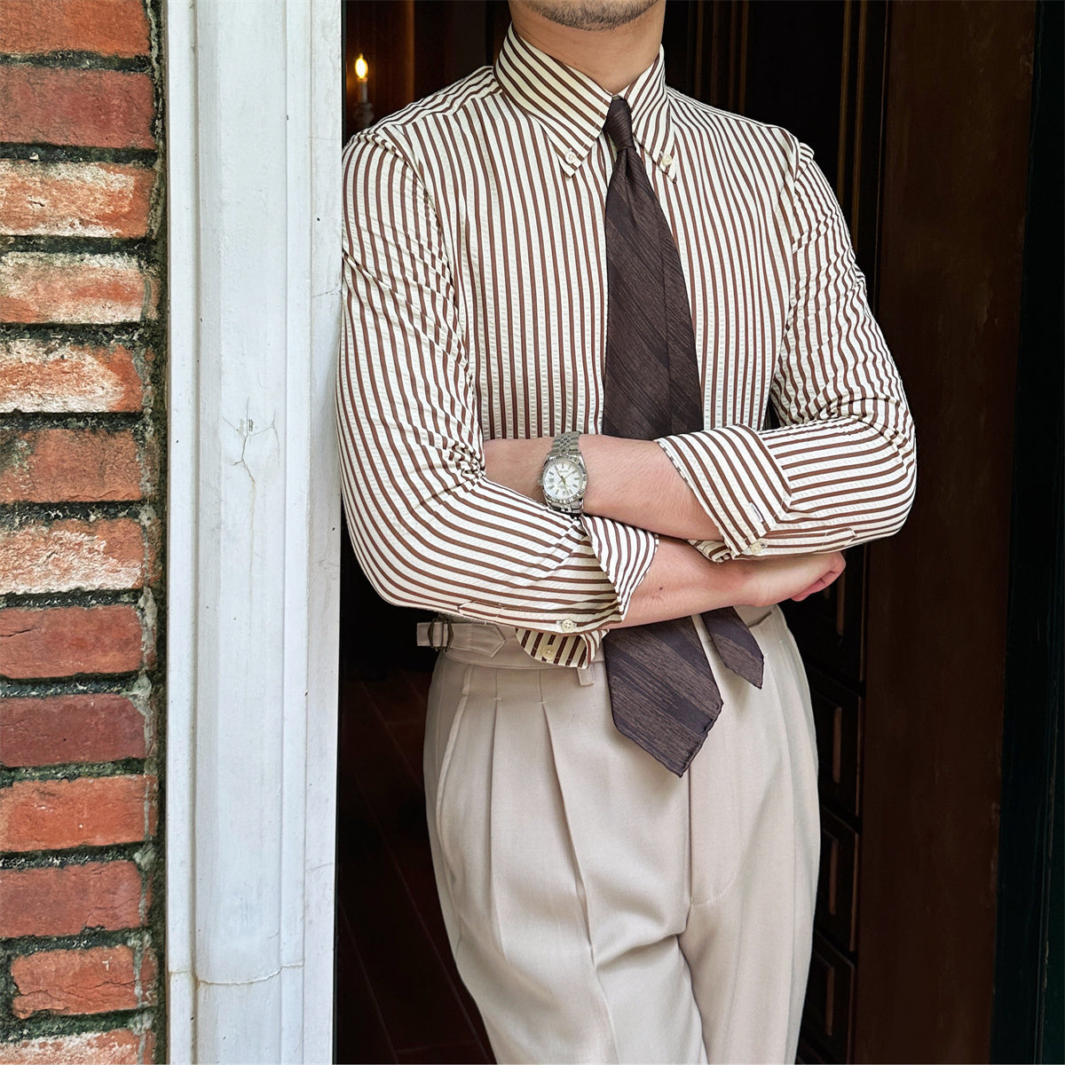 Caprese Long Sleeve - Seersoft Stripes