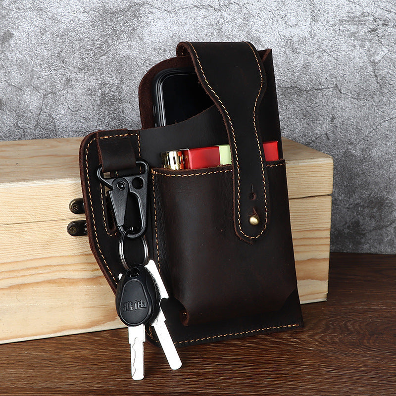Retro Leather Phone Hanging  Holster