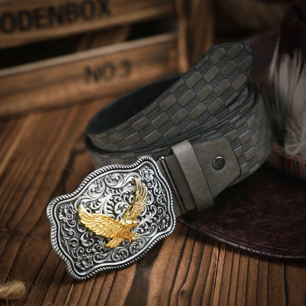 Embossed Leather Belt - Apex  Predator's Edition